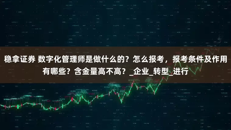 稳拿证券 数字化管理师是做什么的？怎么报考，报考条件及作用有哪些？含金量高不高？_企业_转型_进行